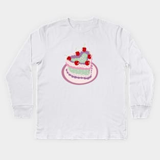 Virgo Baby Heart Cake Design Kids Long Sleeve T-Shirt